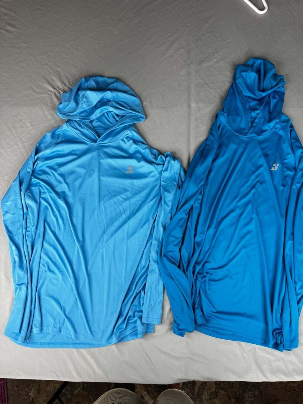 Unbranded Men's Blue Long Sleeve Hooded Sun Protection Shirt Size XL